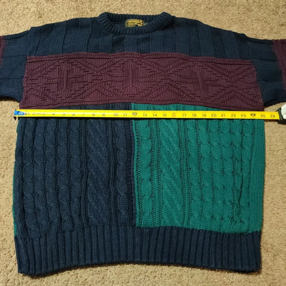 Eddie Bauer Vintage Pullover Sweater Cable Knit MADE IN USA Mens Size XL - Picture 6 of 8